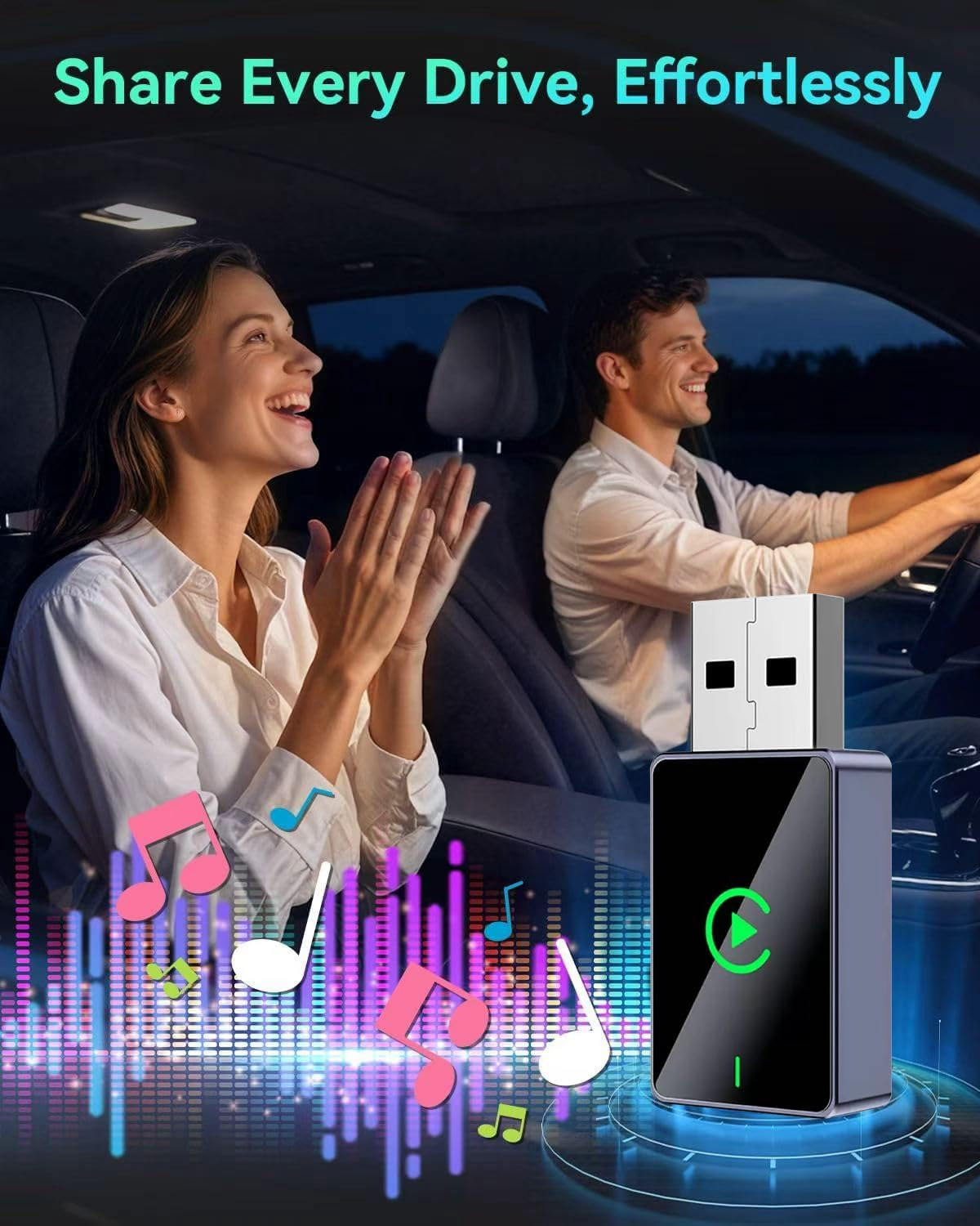 Wireless Carplay Adapterand Android Auto Adapter 2-In-1 Convert Wired to Wireless Carplay Dongle, Mini Size,Plug & Play for Factory Carplay Cars,Fast Auto Connect image number 2