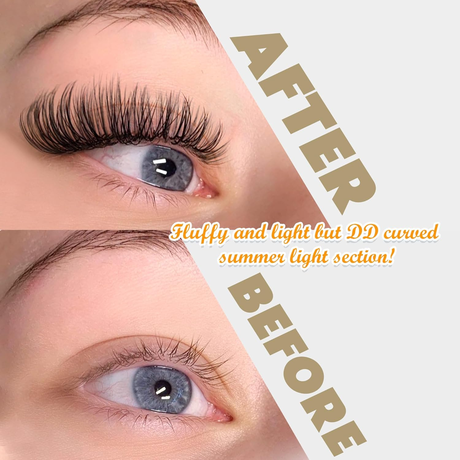 TOOCHUNAG Individual Lashes Cluster DD Curl False Eyelashes 126Pcs Natural Cluster Russian Lashes with Thin Band Light Fluffy DIY Lash Extension Natural Eyelashes image number 1