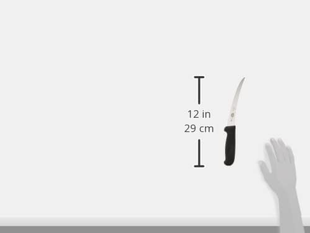Victorinox Fibrox Curved Narrow Blade Boning Knife, Black, 5.6603.15 2.2 Cm*28.4 Cm*4.2 Cm image number 1