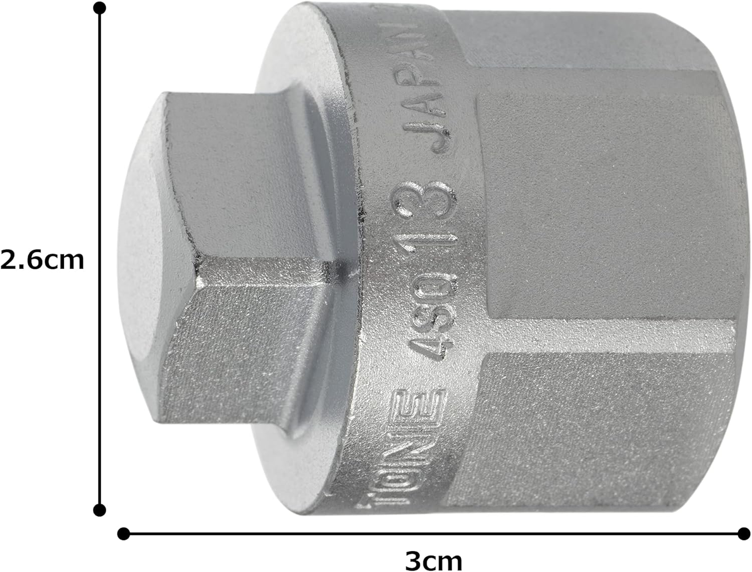 Tone 4SQ-13 Drain Bolt Socket, 1/2 Inch (12.7 Mm) Insertion Angle, Width 0.5 Inch (13 Mm)