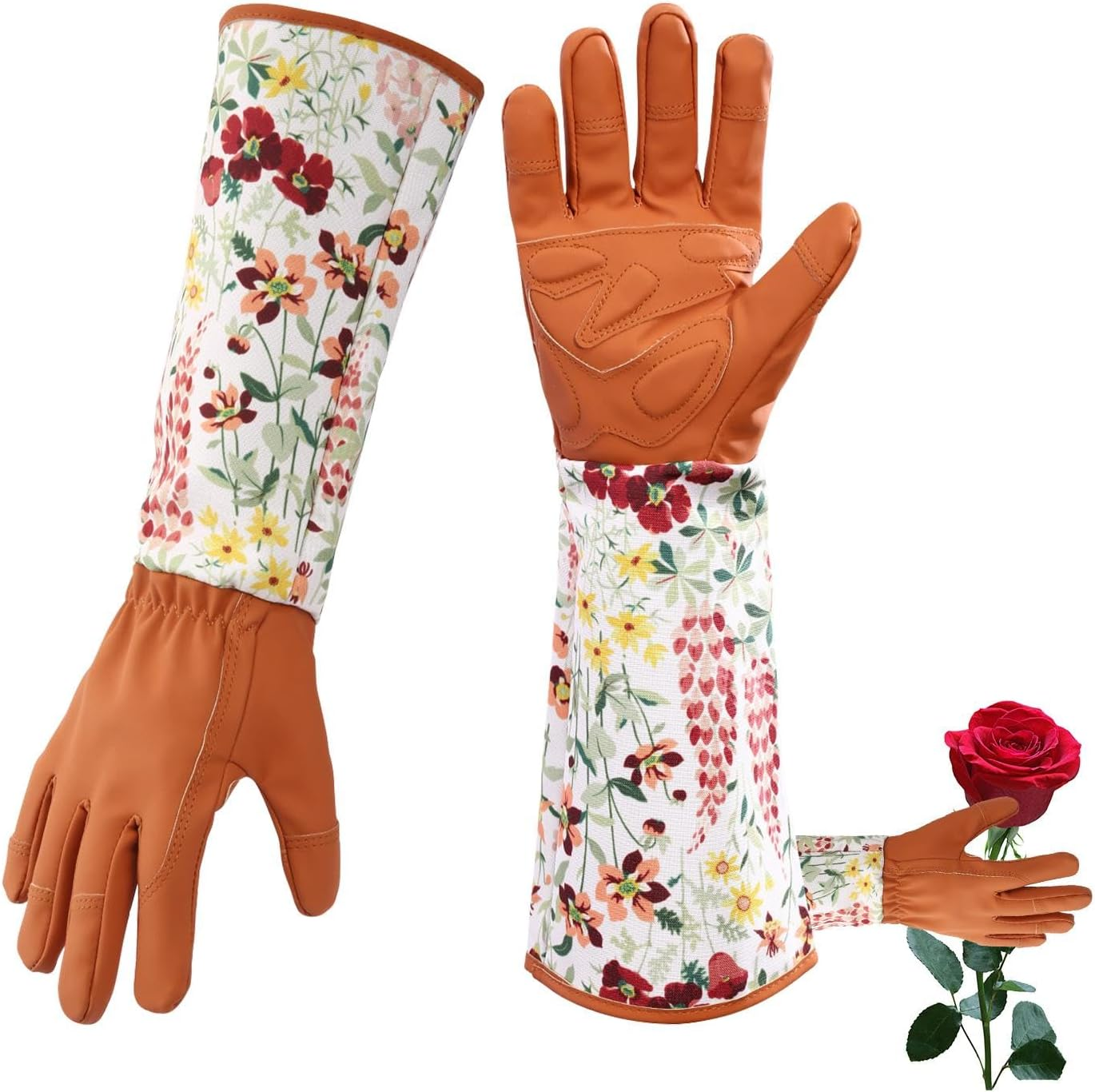 Garden Gloves for Women Thorn Proof | Pruning Gloves Puncture Resistance - Non-Slip Work Gloves Palm Padded Gardening Supplies for Yard Outdoor image number 2
