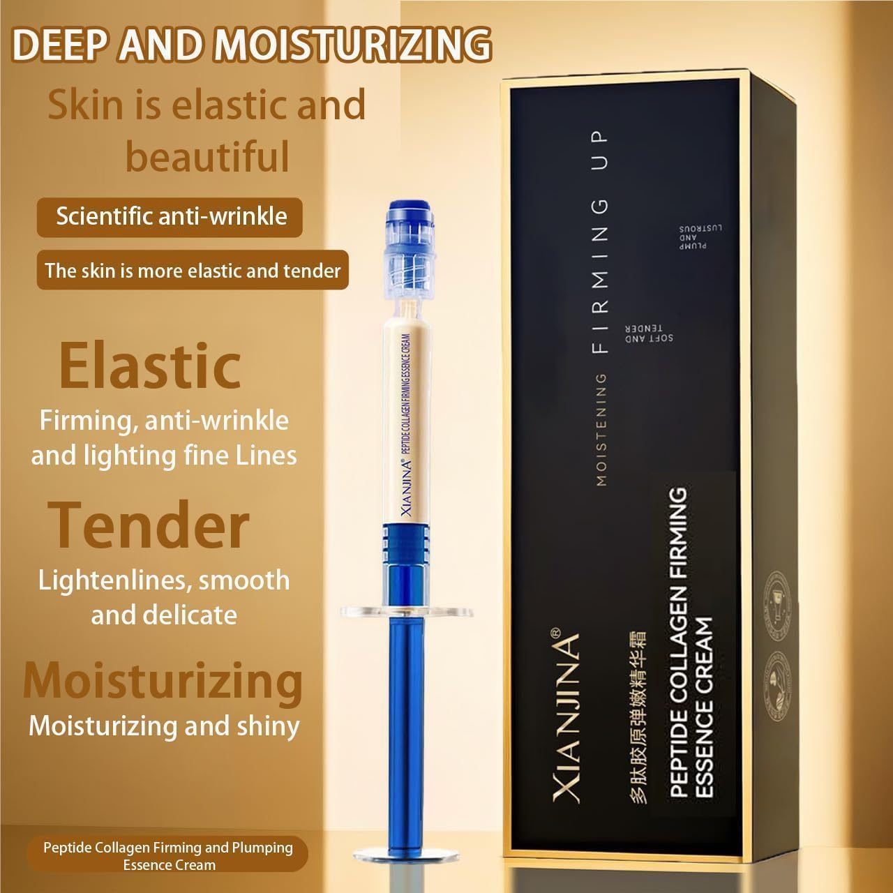 Polypeptide Collagen Elastic Essence Cream, Asapproval Micro-Molecular Collagen Anti-Wrinkle Lotion, Peptide Collagenelastic Firming Essence Cream for Women Face (2) image number 3