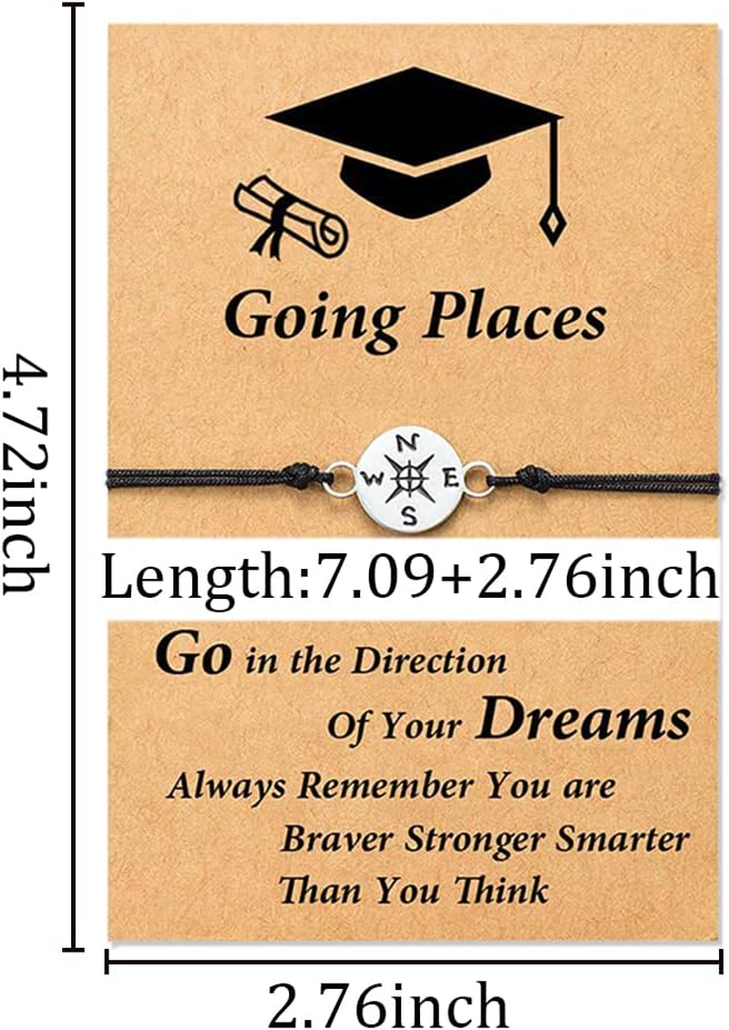 Inspirational Graduation Gifts for Middle High College School Student Graduation Bracelets for Son Daughter Best Friend Encouragement Grad Gifts - Going image number 5