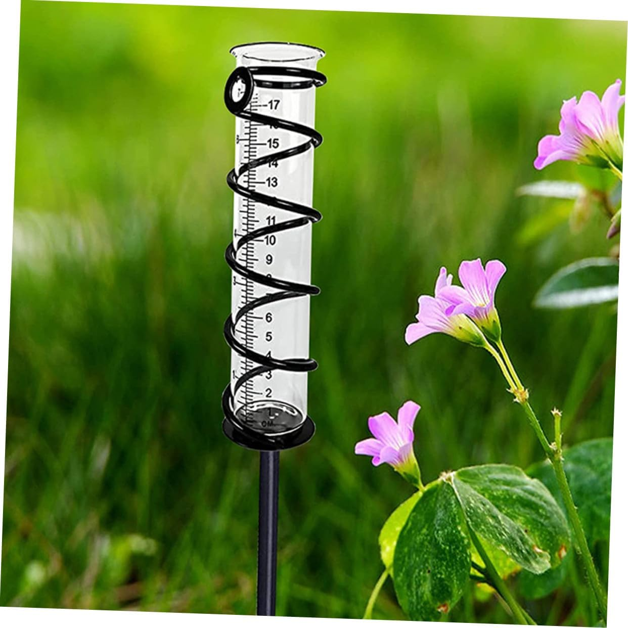 UPKOCH 4Pcs Glass Rain Gauge Tubes with Clear Scale Outdoor Rainfall Measuring Cylinders for Garden Patio Lawn Accurate Water Measurement