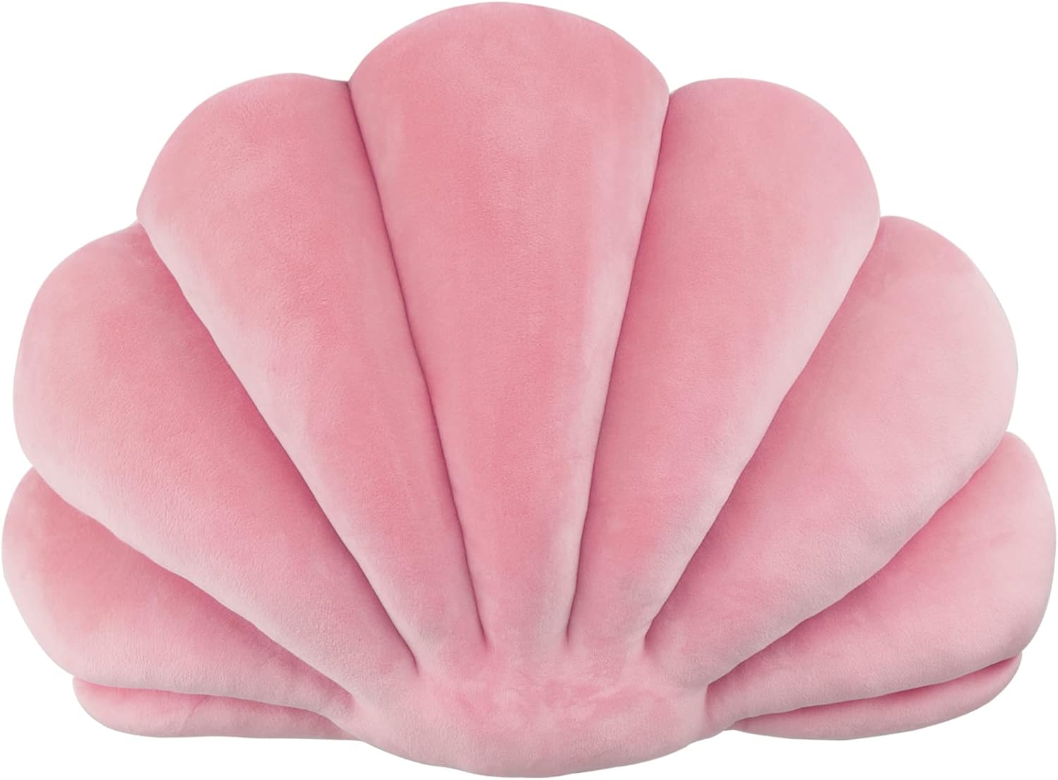 Yi-Gog Sea Princess Seashell Decorative Pillow,1 Cotton Linen Throw Pillowcases Sea Ocean Theme Seashell Conch Decorative Pillowslip Home Office Decor Seashell Shaped Throw Pillow (Medium Pink)