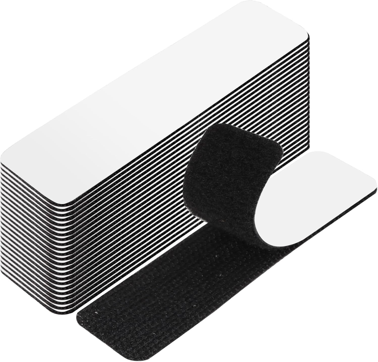 24 Pairs Reusable Strong Velcro Strips with Adhesive Backing, Perfect as Sticky Tape for Furniture Walls Storage Shoe Laces Door Frames, 10 X 2.5Cm Reusable Damage Free Mounting Solution