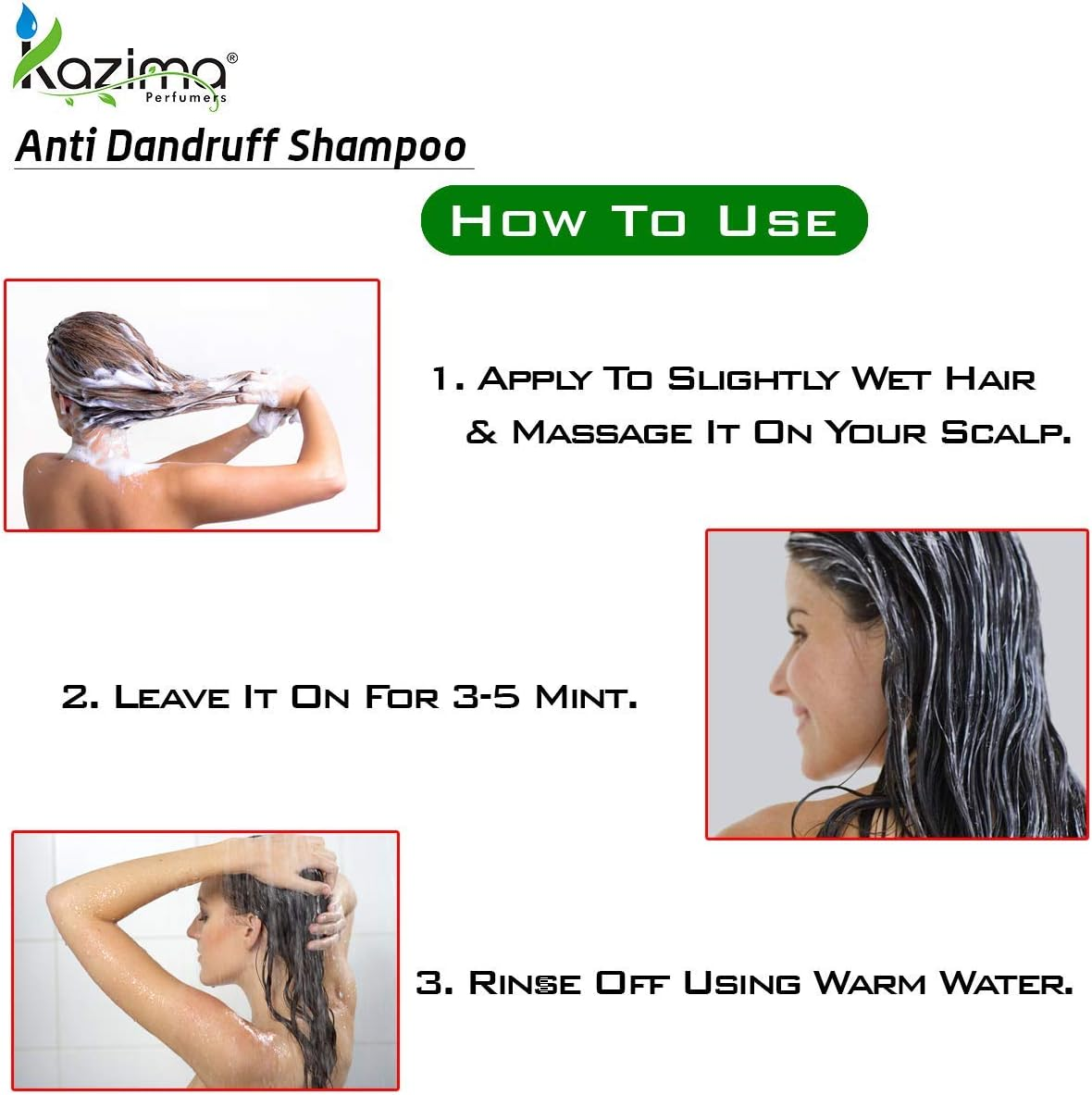 KAZIMA Amla Shikakai Reetha Shampoo (200Ml Pack of 2) with Milk Protein, Multivitamins for Hair Fall and Damage, Fast Hair Growth, Healthy Scalp, Removes Dandruff & Lice image number 2