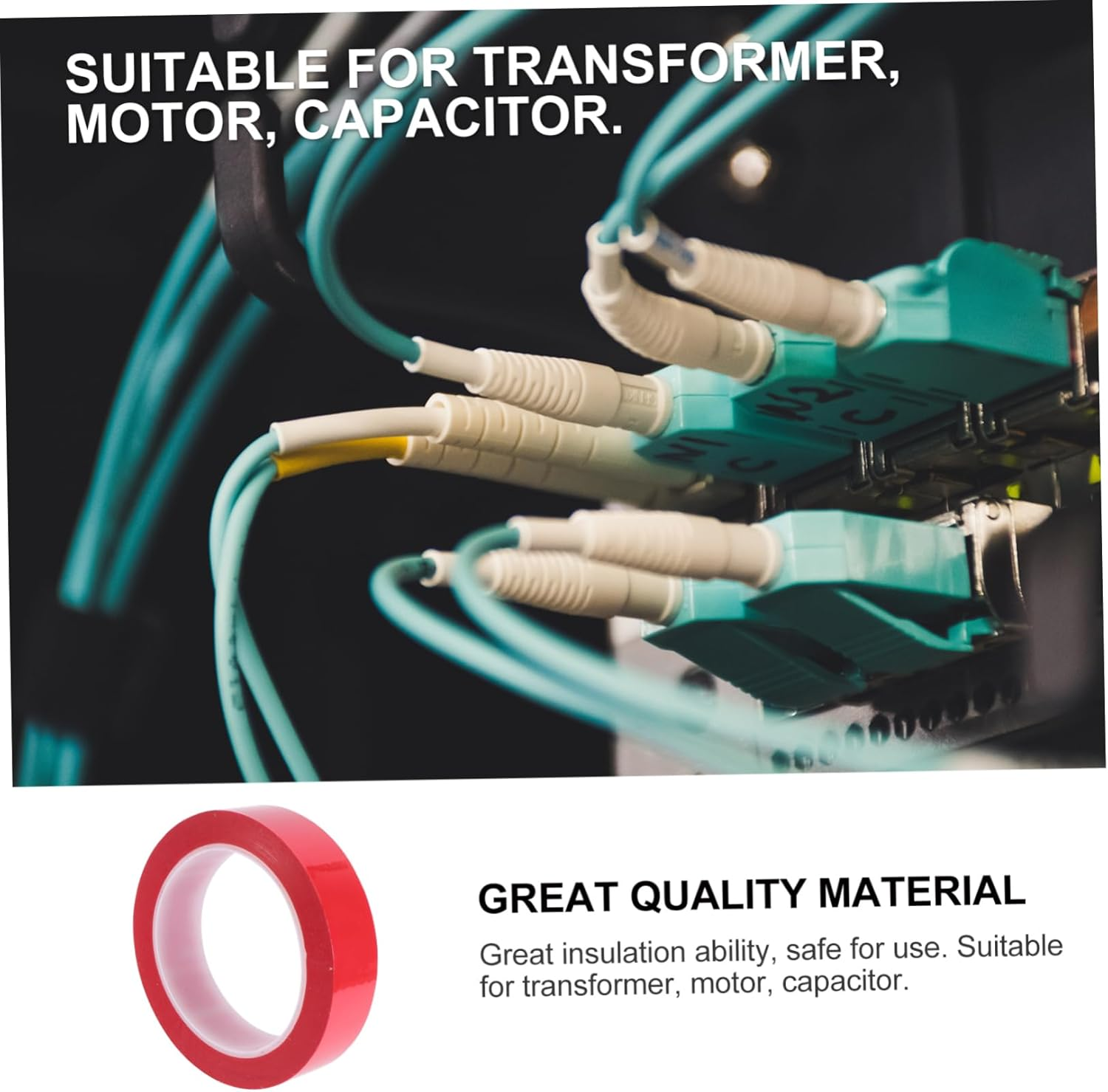 6Pcs Insulation Tape Wide Positioning Tape for Motors and Capacitors Resistance Random Colors image number 5