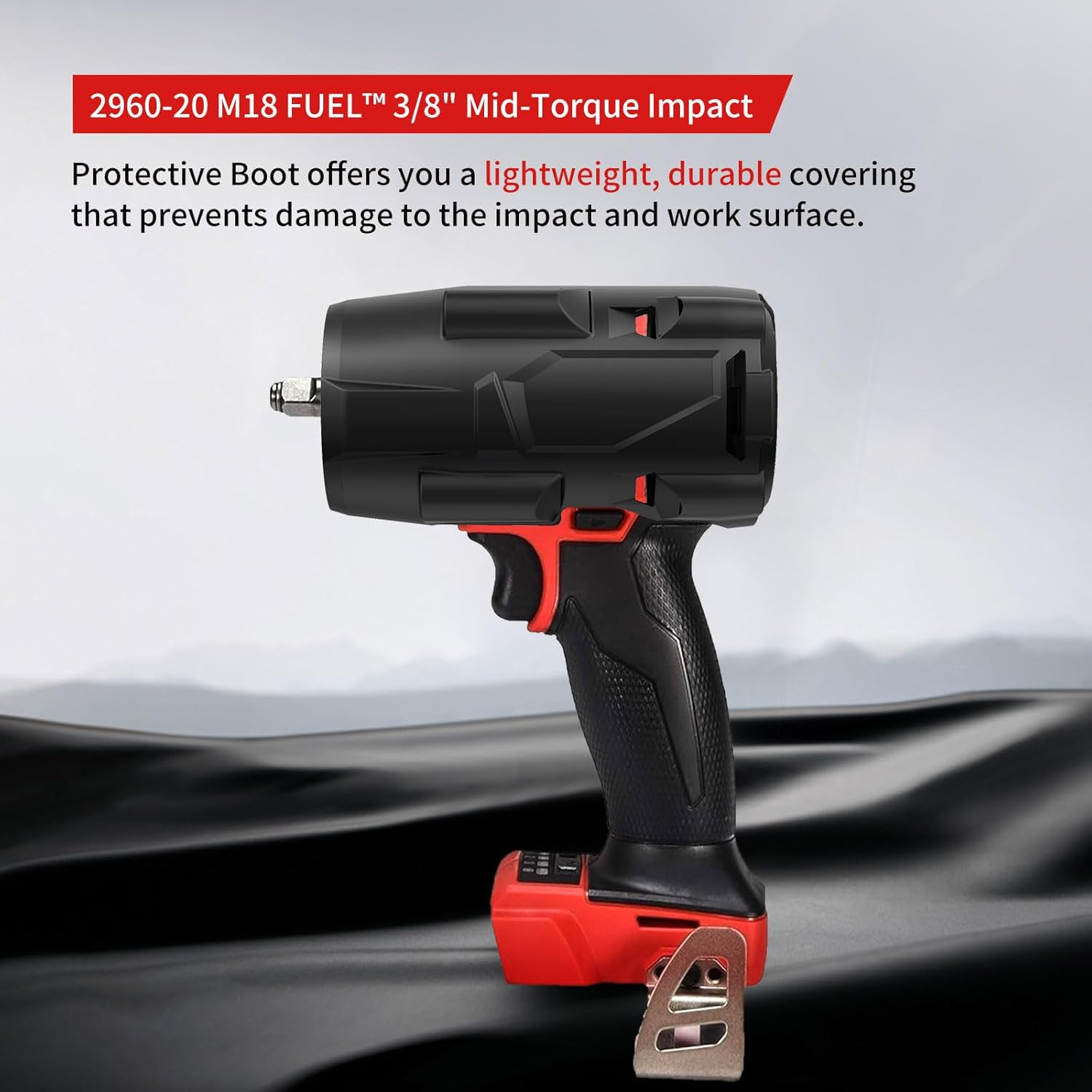 M18 Fuel Mid-Torque Impact Rubber Protective Boot 49-16-2960 M18 FUEL&trade; 3/8" Mid-Torque Impact Rubber Protective Boot (2962-20) image number 3