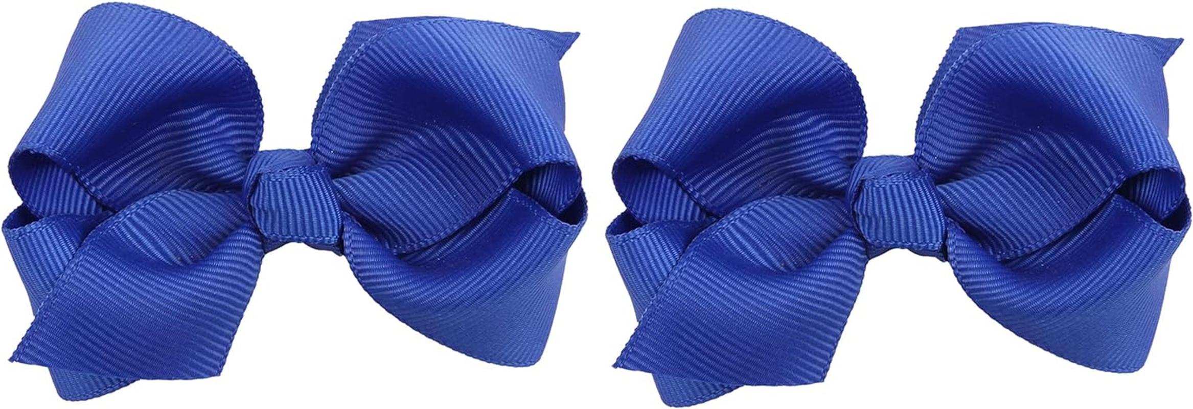 3 Inch Baby Girl Hair Bows Boutique Hair Clip Teens Toddlers Hairpin Headwear - Set of 2 (Blue)