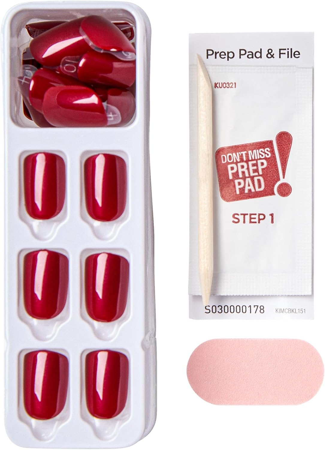 Kiss Impress Press-On-Manicure Nails 30 Count Red Velvet image number 2