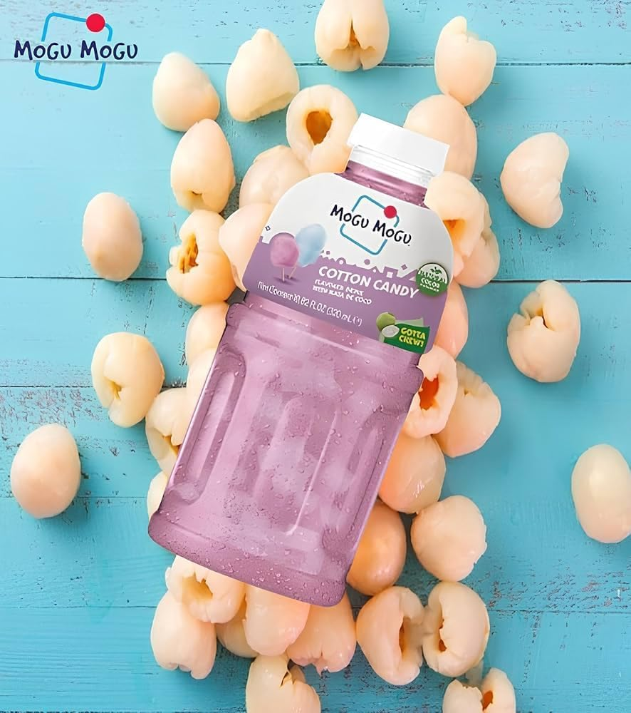 Mogu Mogu Cotton Candy Fl Drink W/Nata De Coco 320Ml 6Pack (Pack of 2) image number 3