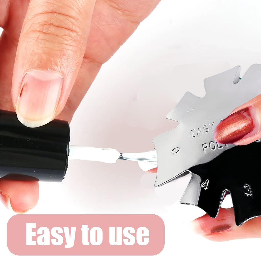 5 Pieces Stainless Steel Edge Trimmer Smile Line Manicure Tool Set, Nails Stencil Nail Edge Trimmer, Edge Cutter Metal Stencil Cutter for Acrylic Modelling Smile Cut image number 4