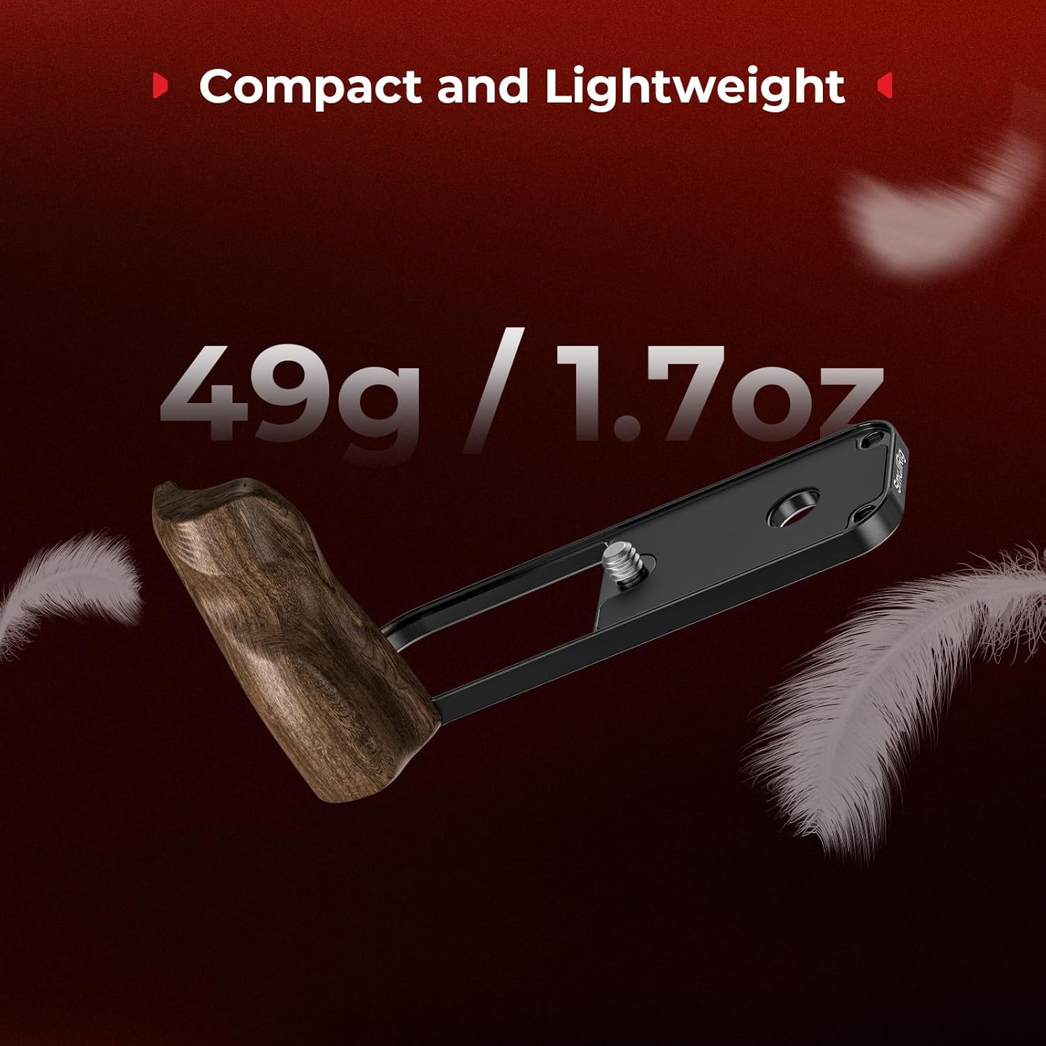 SMALLRIG X Half Wooden L-Shaped Mount Plate, L Plate for FUJIFILM X Half, Ergonomic Wood Side Handle, Includes Hot Shoe Cover (Black) - 5224 image number 2