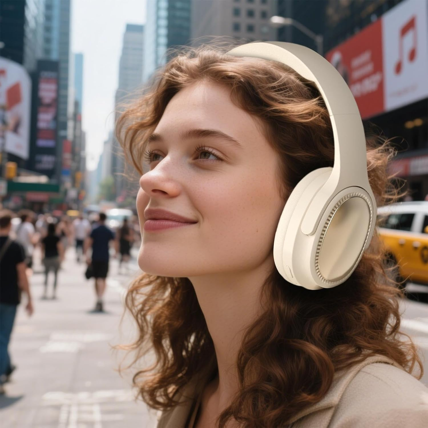 Wireless Headphones,Portable Wireless over Ear Headphones | Skin-Friendly Cushions Foldable Headset with Stable Signal for Family Travel Home image number 4