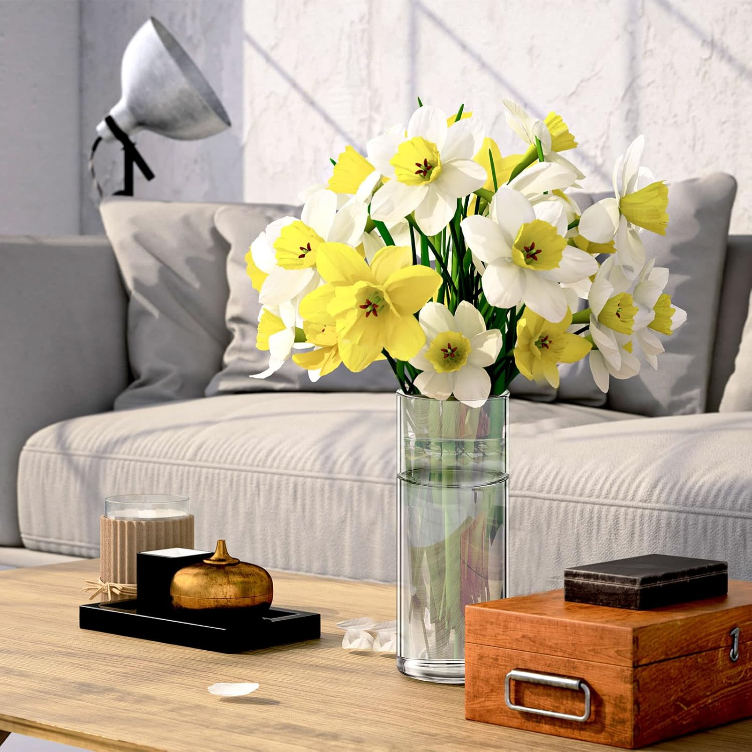 Baderke 6 Pcs Glass Wall Vase for Plants Indoor Hanging Propagation Planter Container Holder with Plastic Invisible Traceless Hangers Hydroponic Plant Succulent Garden Wedding Decor image number 5