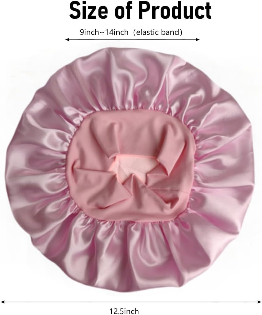 Toeloioh 2Pcs Satin Headgear Strap Covers for Oxygen Machine Users, Sleep Hair Protector Cap for Women to Prevent Tangles &Frizzy,Elastic Hair Cover Bonnet, Oxygen Accessories(Blue&Pink) image number 2
