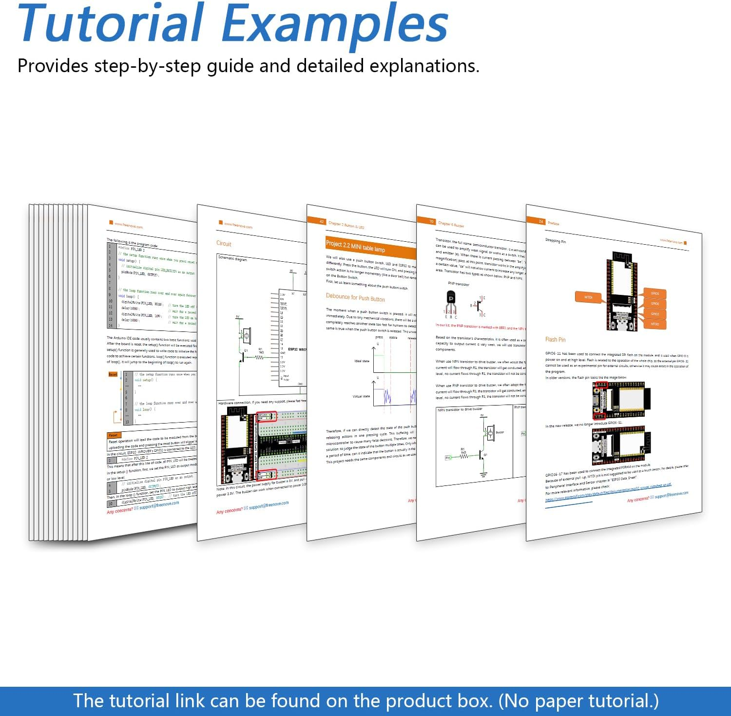 Freenove ESP32 Kit Dev CAM Board Ultimate Starter Kit, Dual-Core 32-Bit 240 Mhz Microcontroller, Onboard Camera Wifi+Bt, 795-Page Tutorial, Python C Java Code, 122 Projects, 240 Items