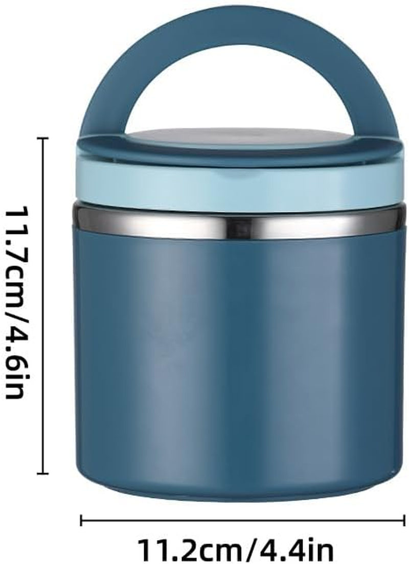 AIMALL Stainless Steel Insulated Lunch Box &ndash; Portable Thermal Food Jar, 4.4 X 4.6 Inches, Large Capacity Soup and Breakfast Cup, Leak-Proof, Green/Pink/Blue image number 3