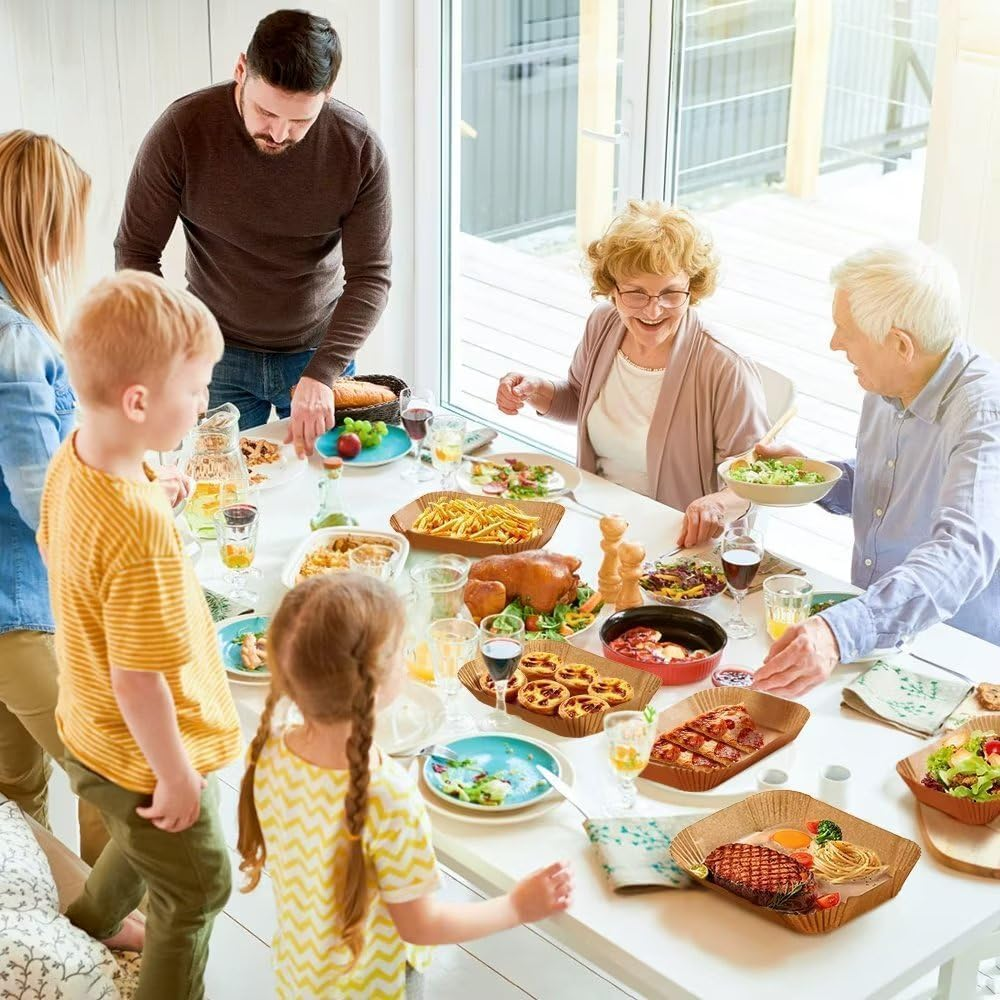 180PCS Air Fryer Liners for Ninja Foodi Flexdrawer Af500Uk10.4L/Instant Versazone Dual 8.5L/Duronic 9L Air Fryer, Air Fryer Accessories Disposable Parchment Paper for Air Fryer image number 4