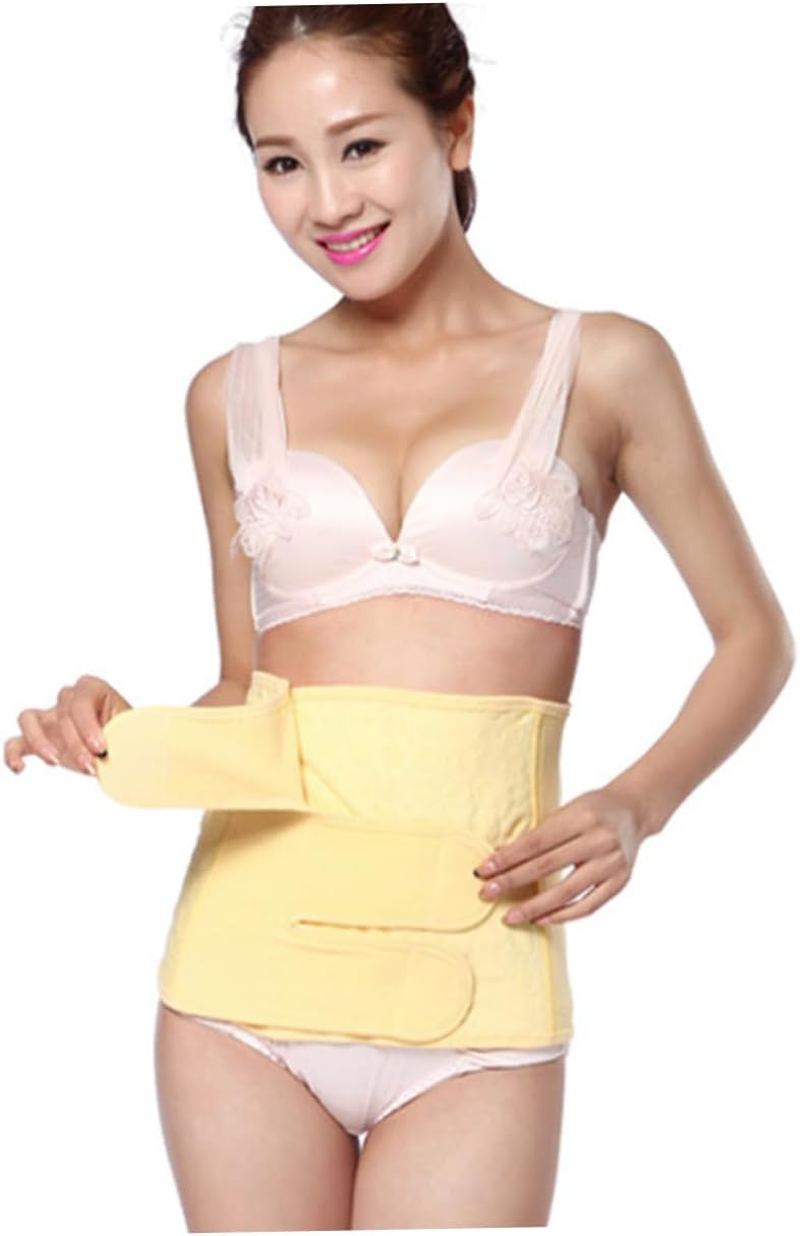 Corset Belly Wrap Band Cotton Maternity Recovery Belt for Pregnant Women Postpartum Waist Support Yellow image number 5