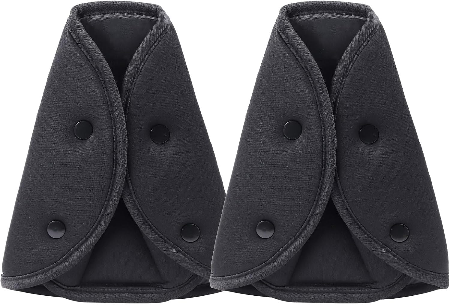 Tanstic 2Pcs Black Seat Belt Adjuster, Car Safety Cover Strap Adjuster Pad Harness, Safety Strap Triangle Positioner Car Seat Strap Pads, Neck Pillow Adjuster for Shoulder Neck image number 5