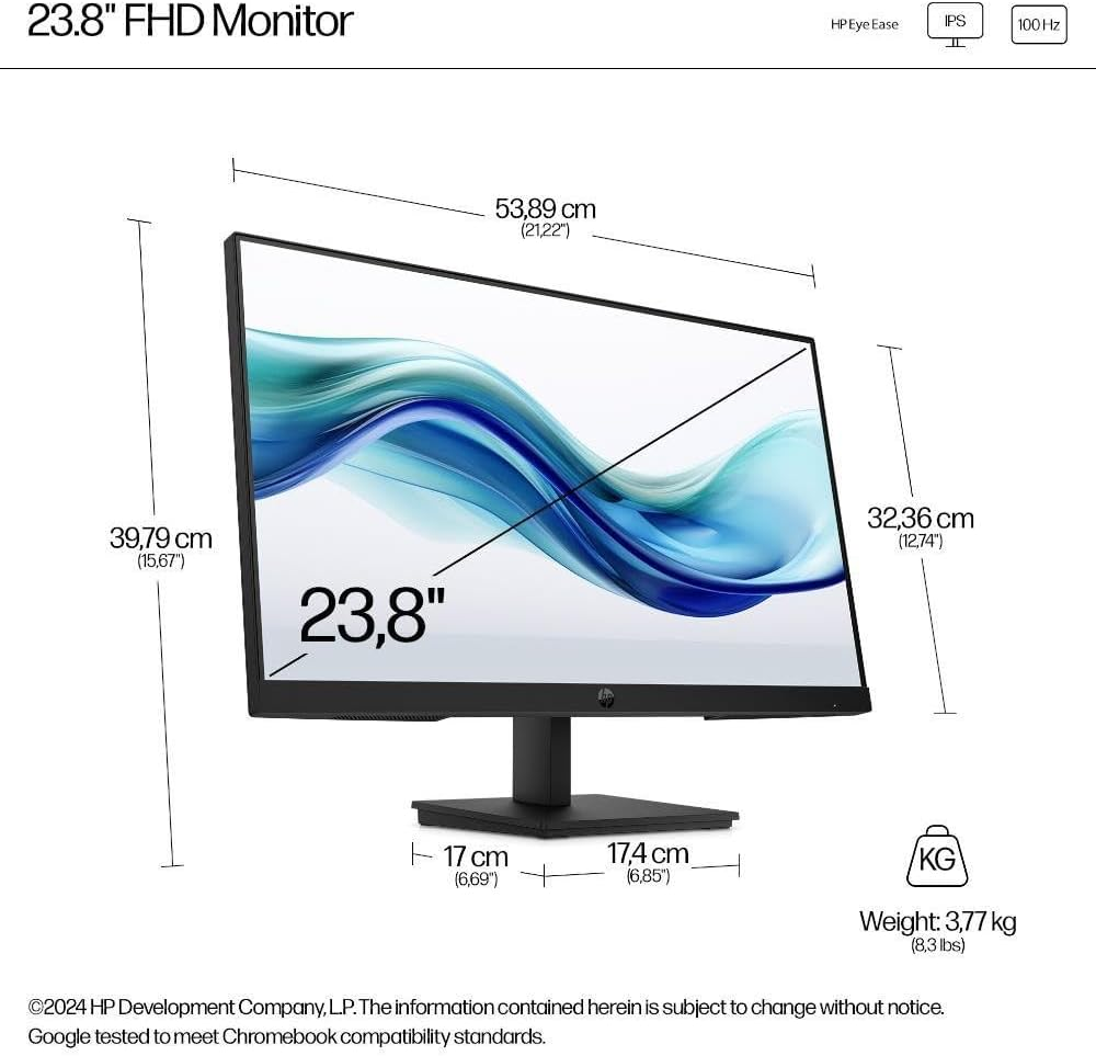 HP Series 3 Pro 23.8" FHD 1080P IPS 100Hz Monitor - 9U5J5UT image number 1