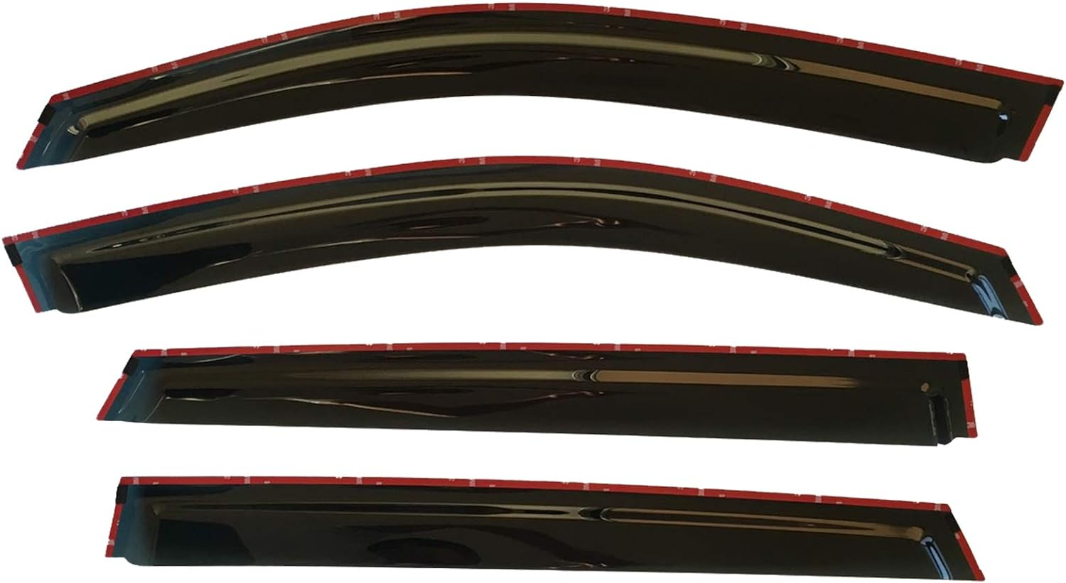 2020-2024 Tape-On Side Window Visor Deflectors for Subaru Outback Premium Limited Touring Dark Tinted Rain Guards 2021 2022 2023 image number 5