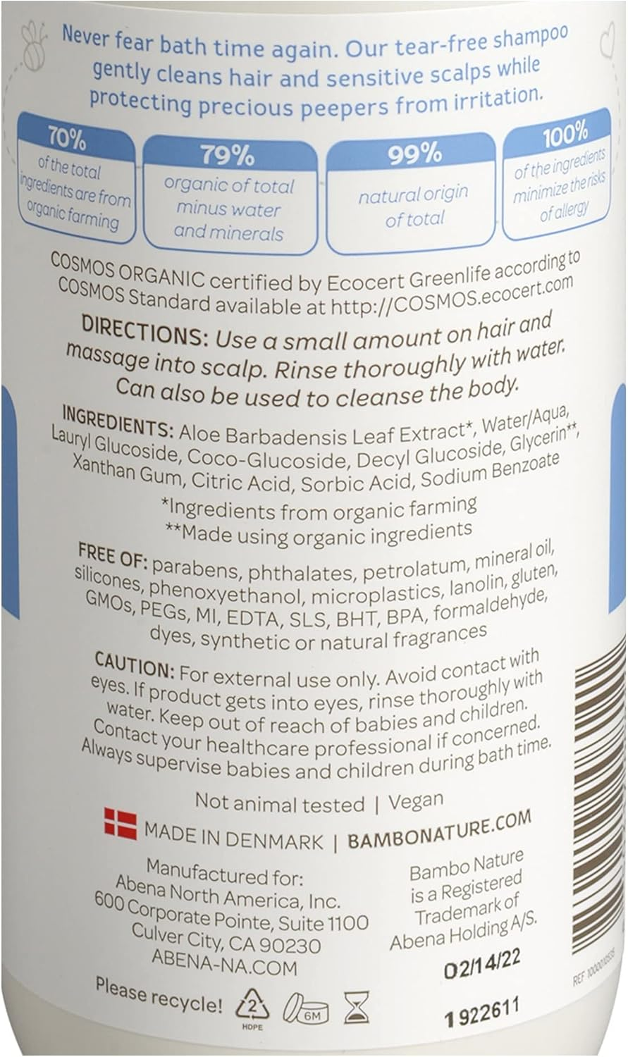 Bambo Nature Bambo Nature Tear Clear Baby Shampoo, 16.9 Fl Ounce, 6 Bottles/Box, 16.9 Fl Ounce (1000010535)