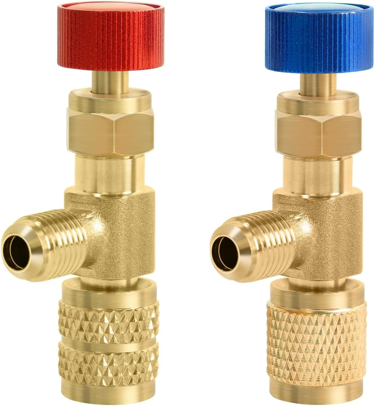MAEZOE 2 Pcs Efficient R22 R410 Refrigerant Charging Valve Air Conditioning Liquid Safety Valve Copper Flow Control Valve image number 6