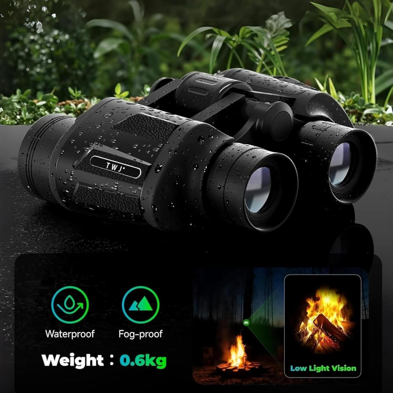 Powerful Military Tactical Binoculars for Adults Kids，Compact Small Lightweight High Powered Quality Long Range，For Bird Sport Watching Stargazing Hunting Theater Opera Concerts Travel Cruise Ship image number 3
