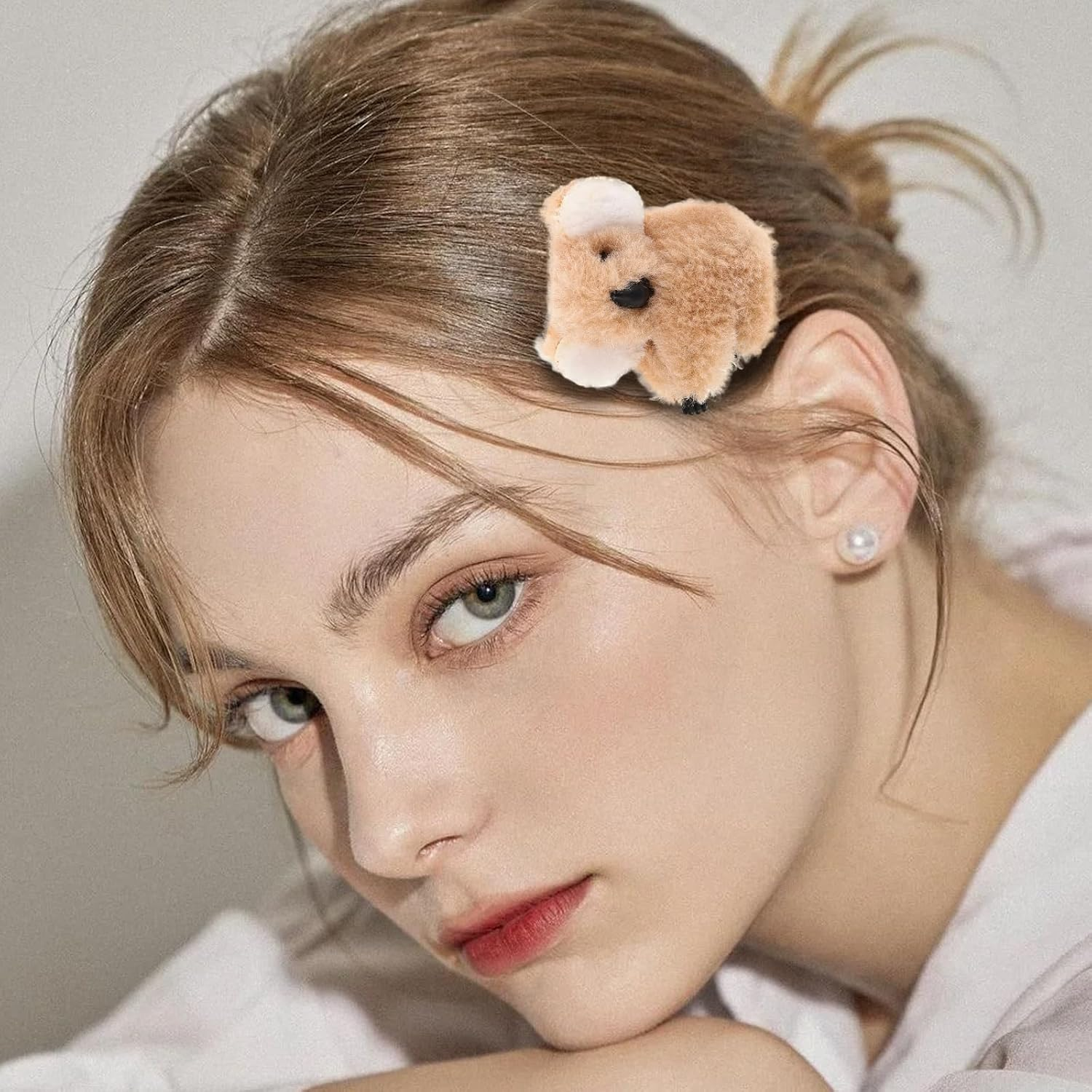 Beavorty Koala Hair Clips in Mini Size - Made of Plush 6 Pieces Claw Clips for Hair Catching Ideal for Koala Party and Lovers of Cuddly Toy Small image number 4