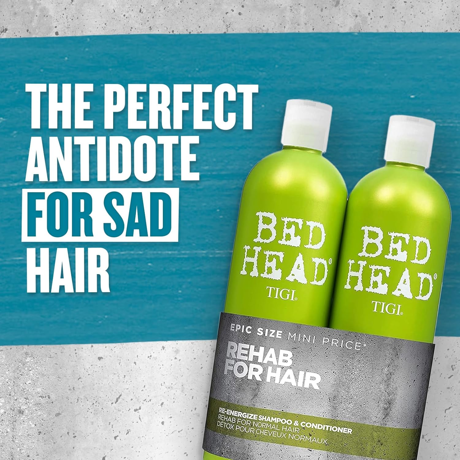TIGI BED HEAD 2X750ML DUO SHAMPOO & CONDITIONER RE-ENERGIZE image number 3