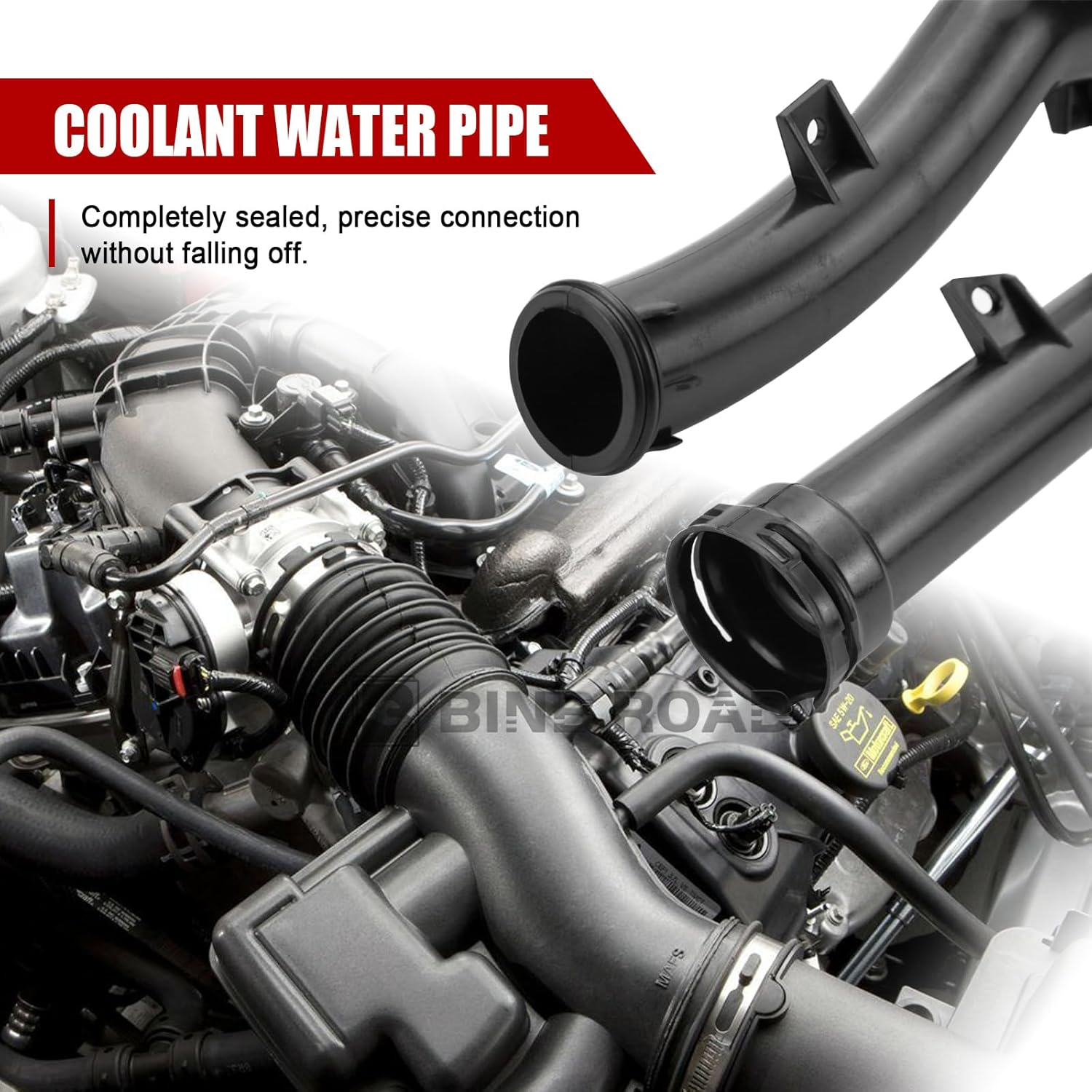 BINB ROAD Water Pump to Thermostat Water Pipe 11537589713 Coolant Water Pipe Compatible with BMW Mini Cooper R55 R56 R57 R58 R59 1.6L 2007-2012 image number 1