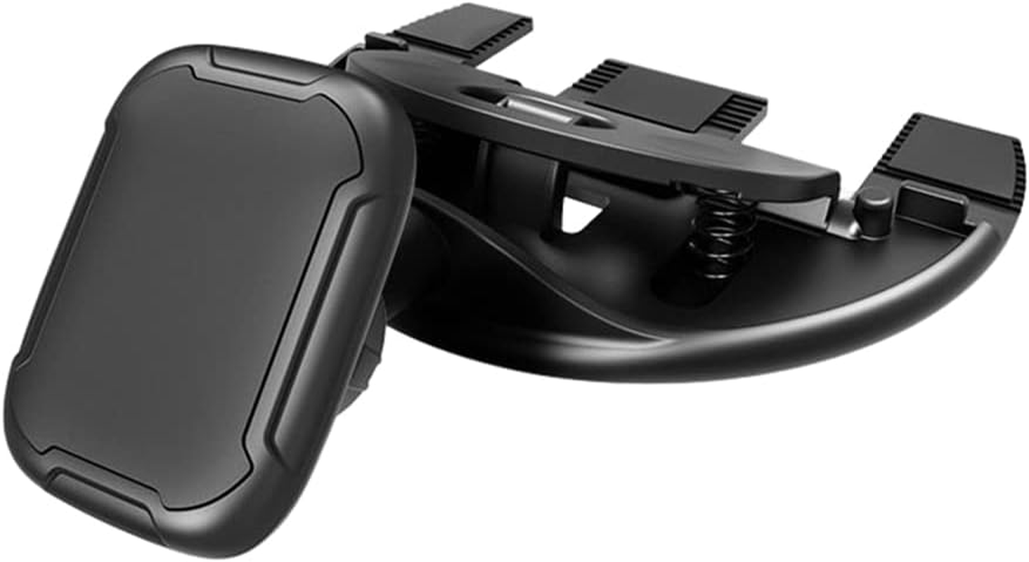 Car Phone Holder for CD Slot, Cell Phone Mount for CD Player, Magnetic or One Button Release, Silicone Pad Protection and 360&deg; Rotation, Compatible with All Iphone, Android, Smartphones