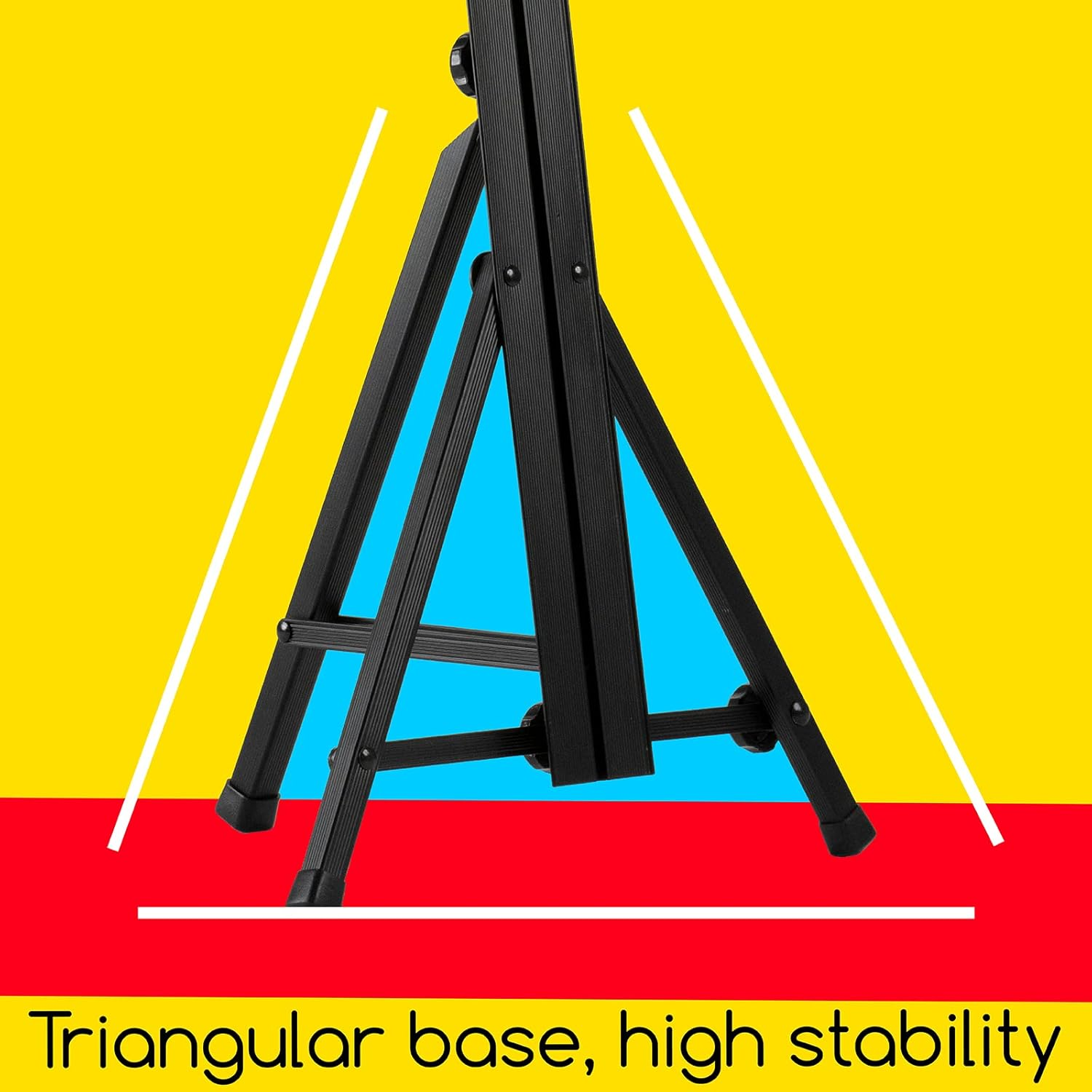 MEEDEN Tabletop Easel Stand for Painting & Display - Premium Aluminum Art Easel, Portable for Canvas, Desk Tripod for Adult, Beginner, Artist, Holds Canvas up to 24" image number 4
