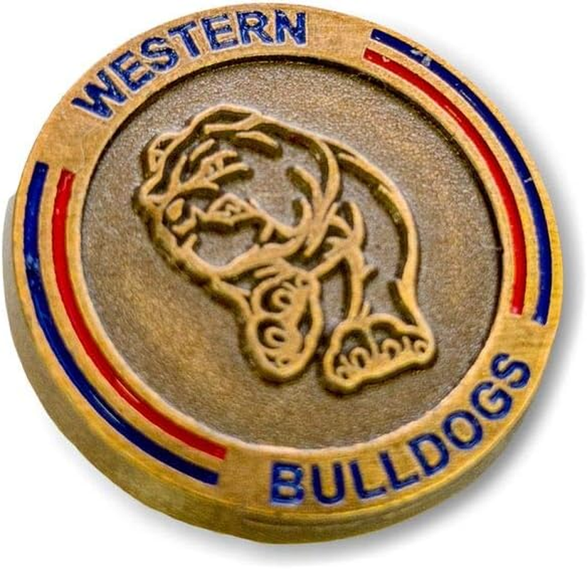 Western Bulldogs AFL Team round Logo Lapel Pin Metal Badge