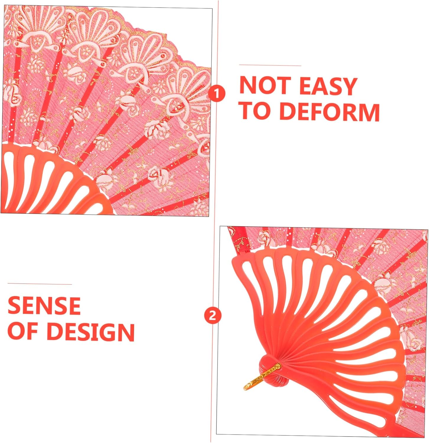 Folding Fan Vintage Handheld Retro Fan for Dance Cosplay Wedding Portable Decorative Accessory for Stage Performance and Events Chinese Style Design image number 5
