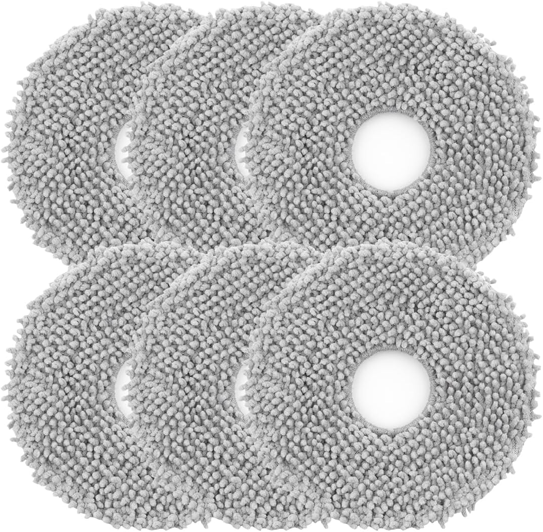 12Pcs Microfiber Mop Cloth Pad for Roborock Q Revo,Qrevo S,Qrevo Pro,Qrevo Plus,Qrevo Master,Qrevo Slim,Qrevo Curv,Qrevo Edge,Qrevo Maxv,Saros 10R,QV35A Robot Vacuum,Washable Mopping Cloth Accessories