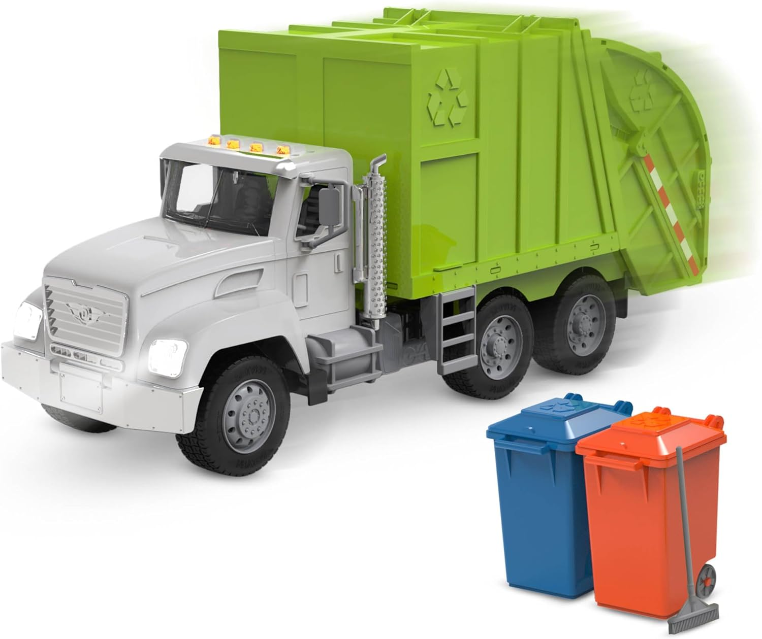 Driven by Battat &ndash; Large 17" Remote Control Recycling Garbage Truck Toy for Kids &ndash; Waste Management Vehicle with Lights, Sounds & Movable Parts &ndash; Educational Sanitation Truck for Boys & Girls Ages 3+ image number 4