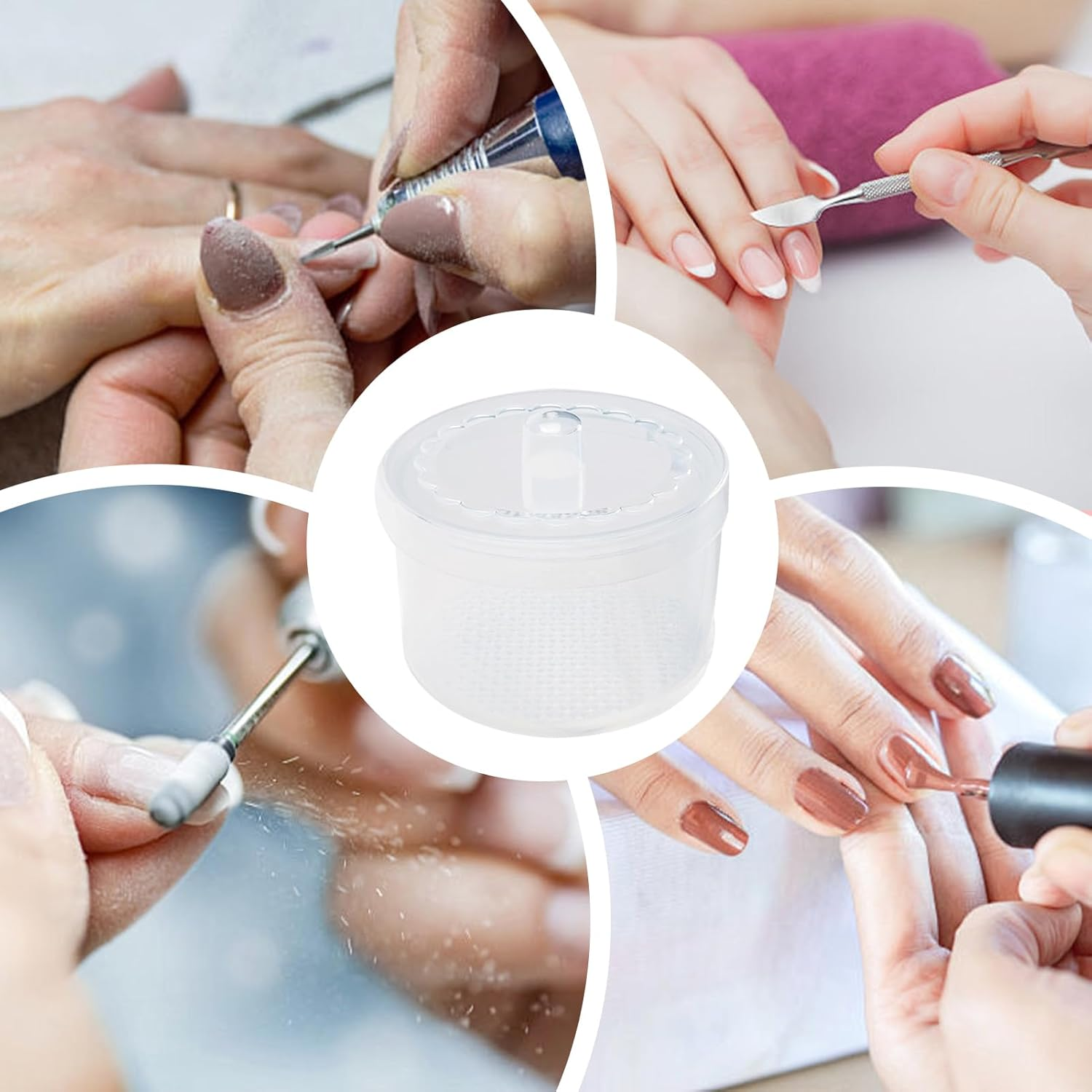 Apujent Nail Tool Sterilizing Box - Tool Sterilizer Tray | Double Filter Portable Cleaning Tray for Travel Manicure Station Accessories Drill Bits Tweezer Health