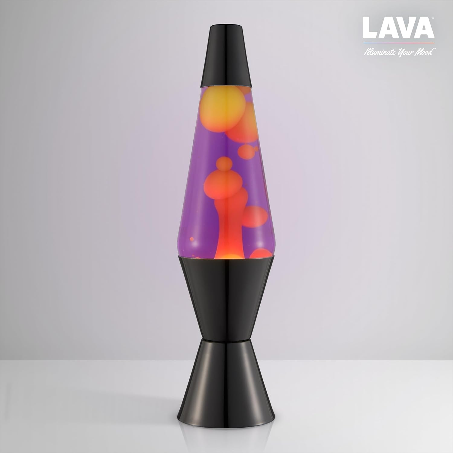 Lava&reg; - Lava Lamp 2323, Yellow Wax, Purple Liquid, Black Base and Cap, Original Lava&reg; Brand 14.5 Inch Motion Lamp image number 3
