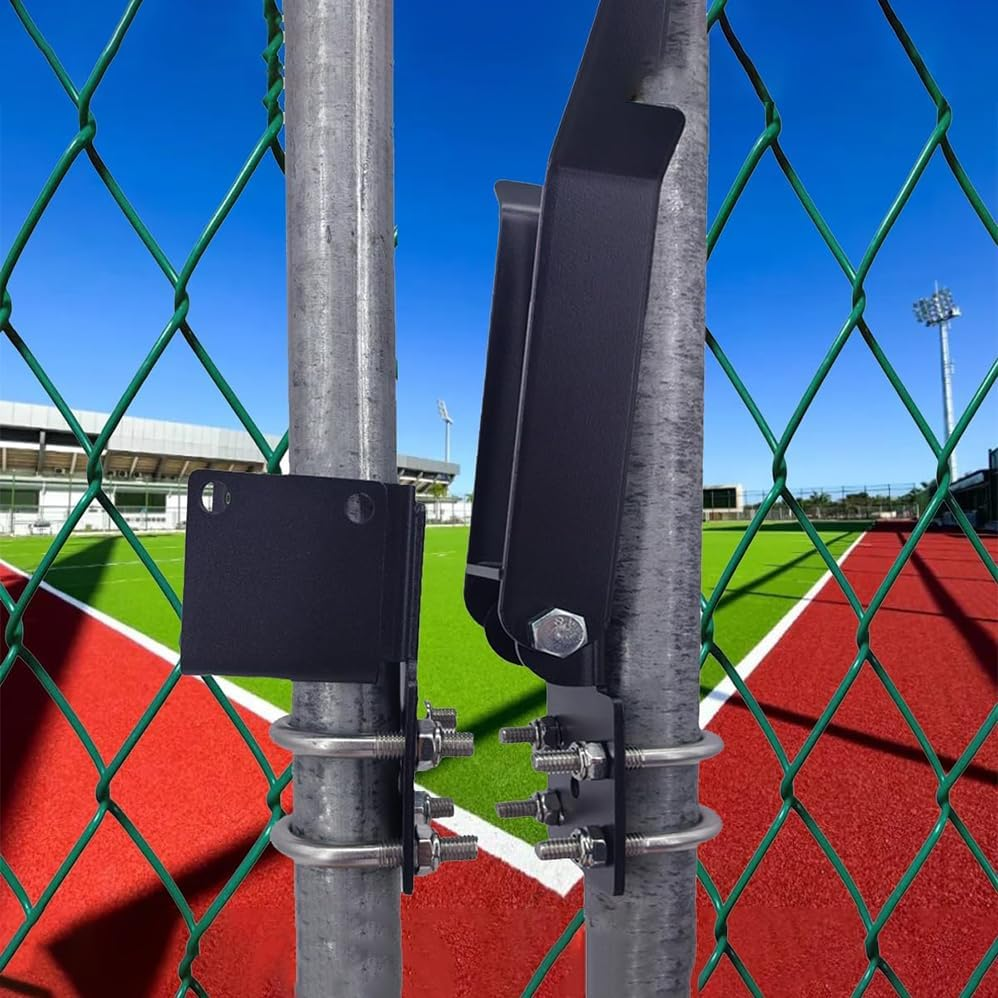 15.5&times;10 Cm Chain Link Fence Double Gate Latch,Windproof and Rainproof, Not Easy to Rust, Sturdy, Not Easily Deformed, Durable and Long-Lasting,Secure,Equipped with a Hanging Lock Hole Design image number 2