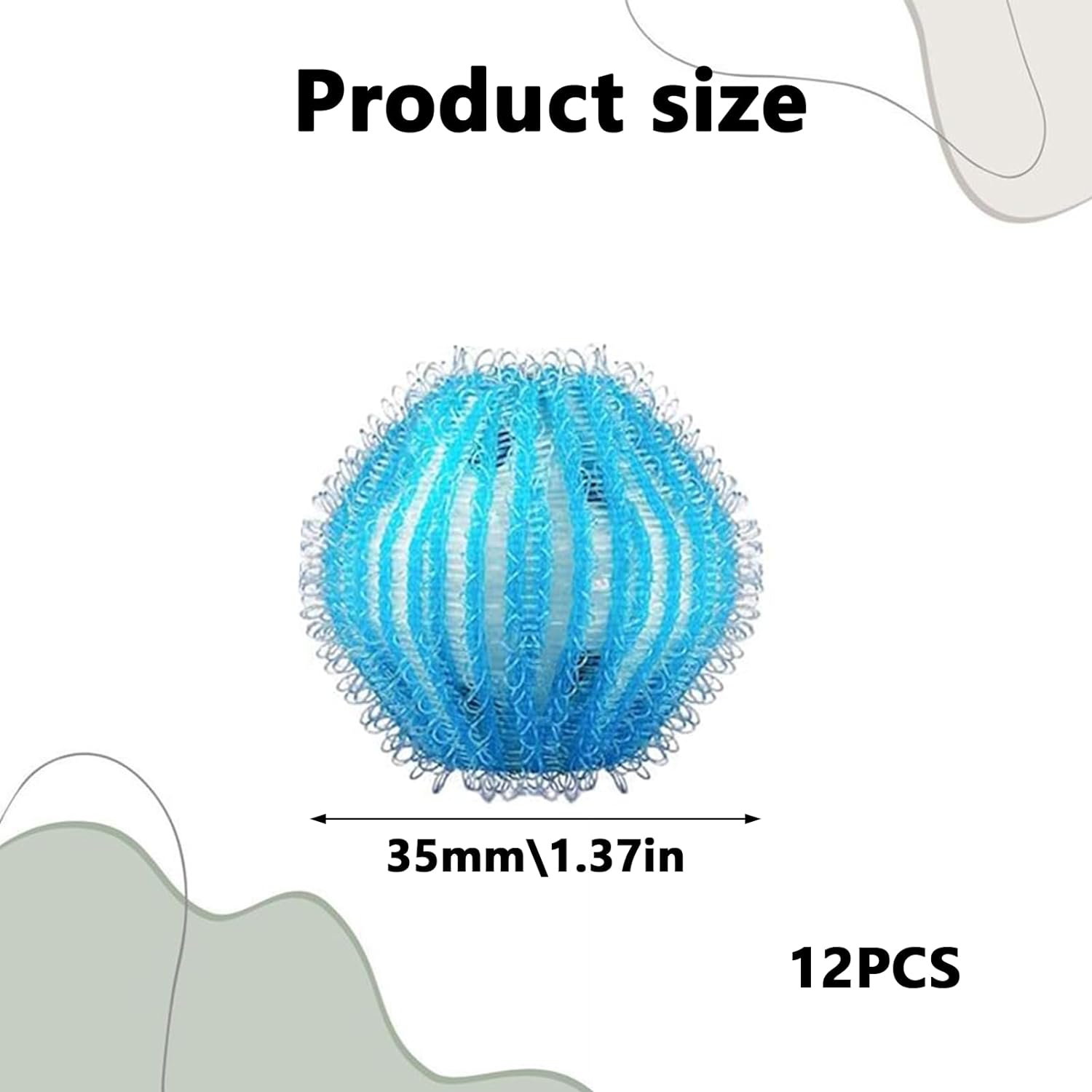 12 Pcs Pet Hair Remover for Washing Machine, Cat/Dog Hair Remover, Pet Hair Remover Hair Catcher for Washing Machine Household, Reusable Dryer Washing Balls Hair Lint Remover Laundry Ball image number 3