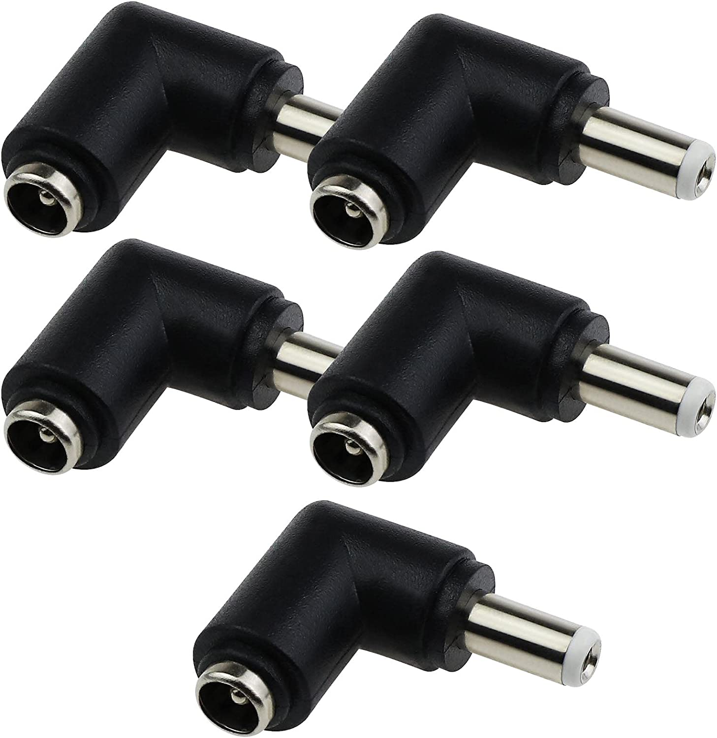 5X 5.5Mmx2.1Mm Female Socket to 5.5Mmx2.5Mm Male Plug Jack DC Power Adapter Converter Connectors for CCTV Camera Applications image number 3