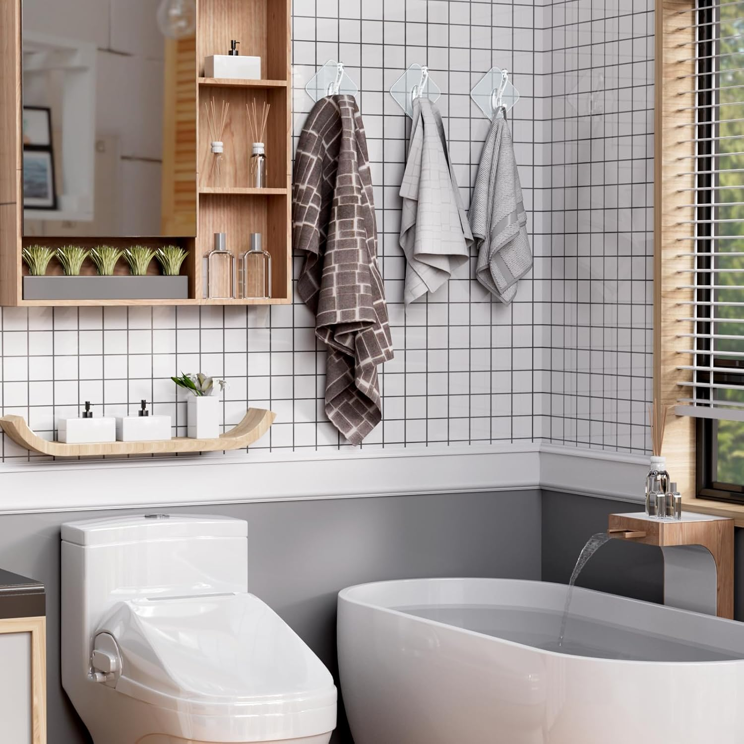 Coat Hooks Wall Mounted - 10 Pack 15Lb(Max Large Heavy Duty Wall Hook for Single Hanging Coats Towel Cubicle Classroom Kitchen Bath Backpack Hat Hook image number 5