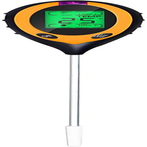 QUMOX Soil PH Tester, 4-In-1 Digital Plant Soil Moisture Meter with PH Value/Temperature/Moisture/Light Intensity for Plants, Garden, Farm, Lawn, Indoor and Outdoor image number 1