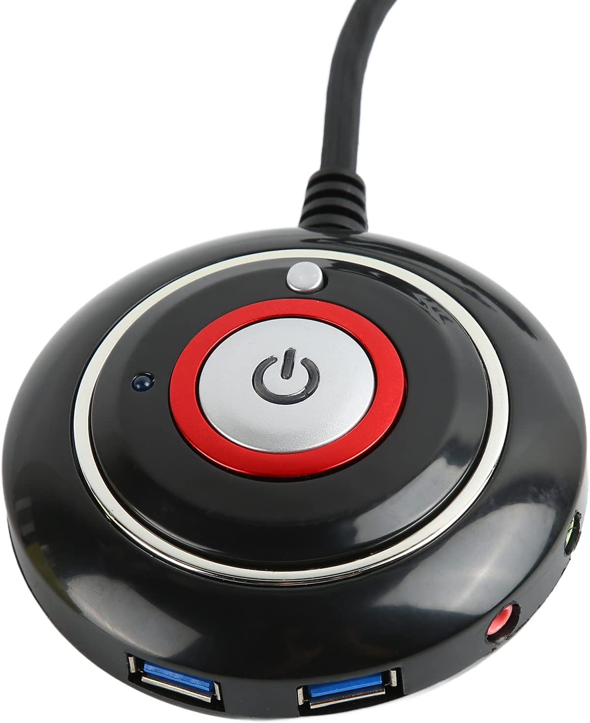 External PC Power Button, Desktop Computer Power Switch, Computer Case Reset Switch, External Remote Case Motherboard On/Off Button with 2 USB and Audio Ports, Plug and Play image number 4