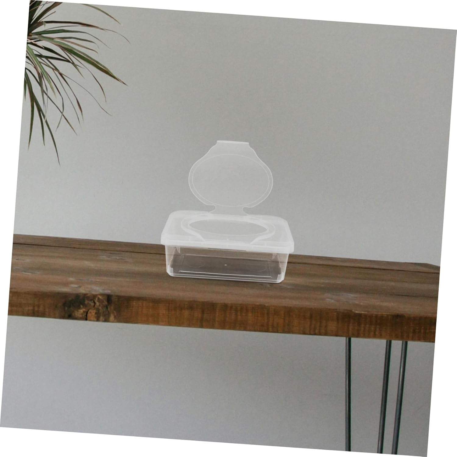 2Pcs Wet Wipes Storage Box Flip Top Dispenser for Bathroom Toilet Travel Reusable Wipes Holder Tissue Box Holder image number 2