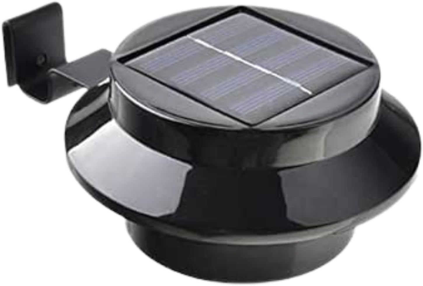 Leona Co 3Leds Solar Panel Black Solar Power Powered Outdoor Garden Light Gutter Fence LED Wall Bracket (2) image number 6